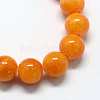 Natural Dyed Yellow Jade Gemstone Bead Strands G-R271-4mm-Y08-2