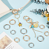 16Pcs 4 Styles Alloy Spring Gate Rings FIND-CL0001-96-4