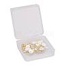 48Pcs 2 Size 2 colors Brass Spacer Beads Set KK-LS0001-03-9