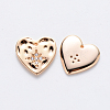 Brass Micro Pave Cubic Zirconia Charms KK-T049-044G-NF-2