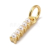 Rack Plating Brass with ABS Plastic Imitation Pearl Charms KK-B092-30I-G-2