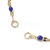 304 Stainless Steel Enamel Dapped Chains Slider Bracelets Making AJEW-JB01293-3