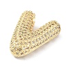 Rack Plating Brass Micro Pave Cubic Zirconia Pendants KK-Q790-01V-G-2