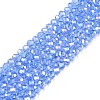 Electroplate Glass Beads Strands EGLA-A044-T2mm-B14-1