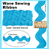 10 Yard Polyester Wavy Fringe Trim Ribbon SRIB-GF0001-38C-2