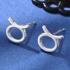 925 Sterling Silver Stud Earrings EJEW-K303-01S-02-1