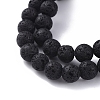 Natural Lava Rock Beads Stretch Bracelets BJEW-JB04979-01-4