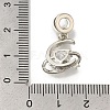 Rack Plating Brass Pave Clear Cubic Zirconia European Dangle Charms KK-H485-11P-3