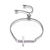 Tarnish Resistant Adjustable 304 Stainless Steel Slider Bracelets LS-BJEW-O170-08P-1