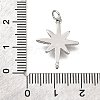Brass Micro Pave Clear Cubic Zirconia Star Connector Charms with Jump Rings KK-V011-64P-3