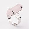 Natural Rose Quartz Finger Rings RJEW-P120-D06-2