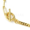 Brass Pendant Necklaces with Curb & Paperclip Chains NJEW-JN04608-01-5