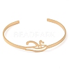 201 Stinless Steel God Eye of Horus Cuff Bangles for Women BJEW-P337-01G-2