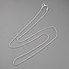Popular Silver Color Plated Brass Snake Chain Necklaces For Men NJEW-BB12746-24-1