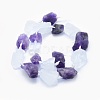 Natural Quartz Crystal and Amethyst Beads Strands G-G765-13-2