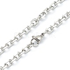 Non-Tarnish 304 Stainless Steel Cable Chain Necklaces LS-NJEW-I248-23P-3