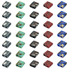 175Pcs 5 Colors 2-Hole Opaque Glass Seed Beads SEED-PJ0001-04A-2
