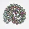 Electroplate Glass Beads Strands EGLA-Q084-14mm-02-2
