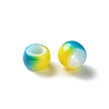 Spray Painted ABS Plastic European Beads KY-G033-02A-02-2