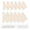 Yilisi DIY Trapezoid Natural Wood Pendants Earring Making Kits DIY-YS0001-15-2