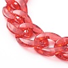 Transparent Acrylic Curb Chain Mobile Straps HJEW-JM00452-03-3