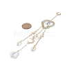 Glass Teardrop & Star Window Hanging Suncatchers HJEW-JM00905-04-3