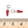 Brass Enamel Charms KK-C110-18A-P-3