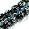Handmade Dichroic Foil Glass Beads Strands DICH-U001-06H-1