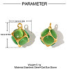304 Stainless Steel Cat Eye Cube Charms STAS-OY008-93G-2