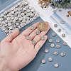 150Pcs Tibetan Style Alloy Flat Round Beads TIBEB-GA0001-05AS-3