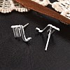 925 Sterling Silver Stud Earrings EJEW-K303-01S-08-2