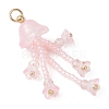 Glass Seed Beaded Pendants PALLOY-MZ01230-03-3