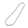 Brass Micro Pave Cubic Zirconia Chain Necklaces NJEW-L170-09P-1
