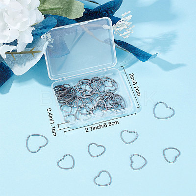60Pcs 3 Style 304 Stainless Steel Linking Ring STAS-SC0004-19-1