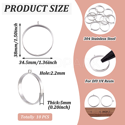 Alloy Open Back Bezel Big Pendants LS-PALLOY-TA0021-01P-1