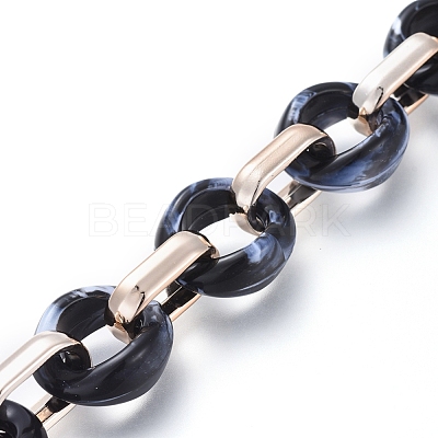 Transparent Acrylic Handmade Cable Chain AJEW-JB00547-06-1