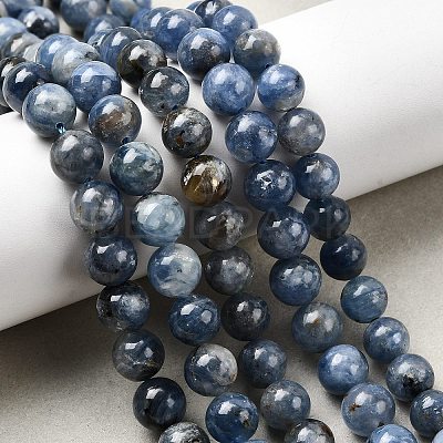 Natural Kyanite Beads Strands G-NH0046-C04-8MM-01-1