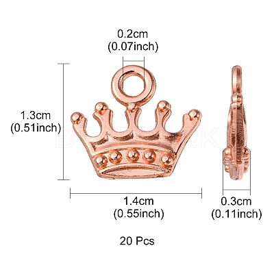 Zinc Alloy Charms PALLOY-YW0001-13RG-RS-1