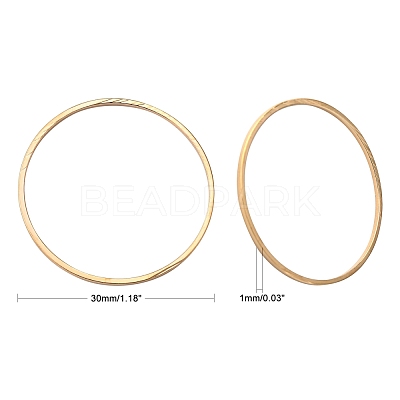 Brass Linking Rings KK-S327-06KC-30mm-1