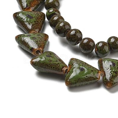 Handmade Porcelain Beads Strands PORC-B002-19A-1