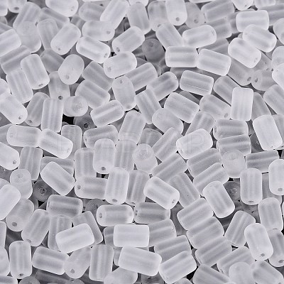 FGB Frosted Transparent Glass Seed Beads SEED-N013-05A-01-1