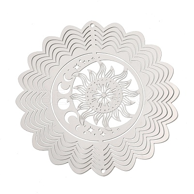 201 Stainless Steel 3D Rotating Hanging Wind Spinner STAS-C166-01C-P-1