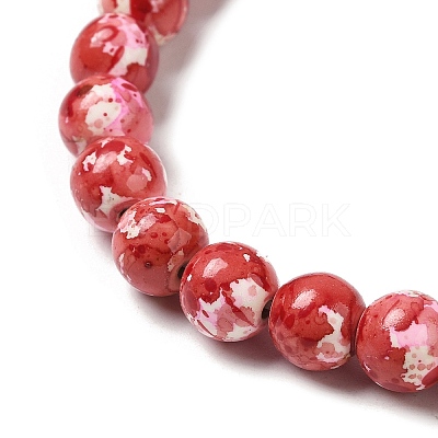 Synthetic Turquoise Dyed Camouflage Beads Strands G-E594-24L-A-1