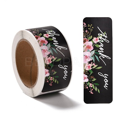 Flower Pattern Paper Gift Tag Stickers DIY-C011-01A-1
