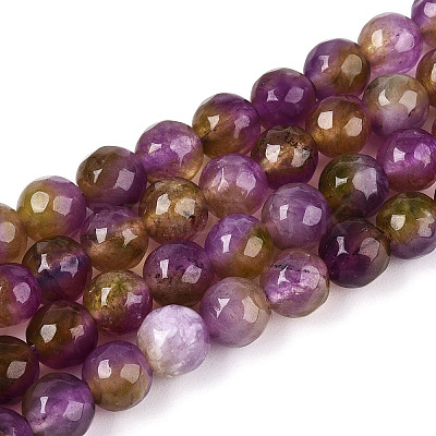 Dyed Natural White Jade Beads Strands G-T139-6mm-60-13-1
