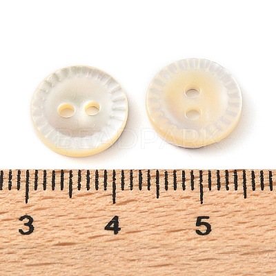 Natural Shell Flat Round Buttons with Carved Rim Recessed Center SH-CBA18B6-02B-05-1