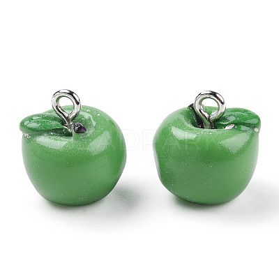 Apple Resin Charms X-RESI-R184-04-1