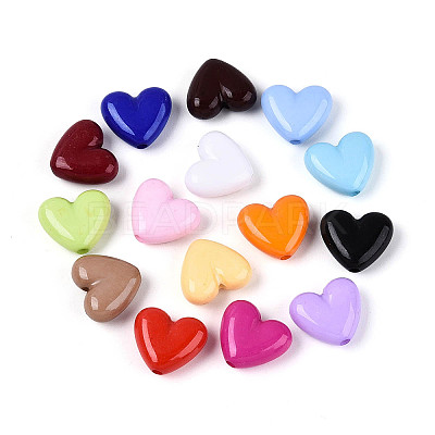Opaque Acrylic Beads OACR-Q197-09-1