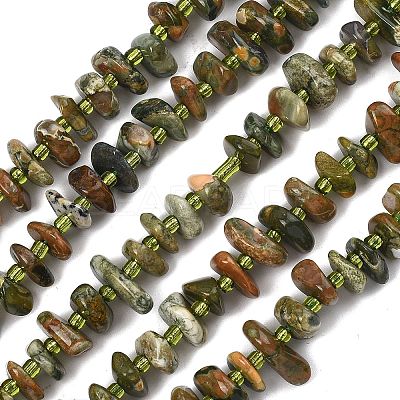 Natural Rhyolite Jasper Beads Strands G-F821-B01-01-1