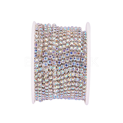 Brass Rhinestone Strass Chains CHC-T001-SS10-02S-1
